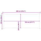Sun Shade Sail Orange 6 x 2.5 m 100% Polyester Oxford 42031025