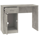 Desk with Drawer&Cabinet Concrete Grey 100x40x73 cm Engineered Wood 342654