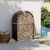 Log Holder Brown 80x45x120 cm Galvanised Steel 364569