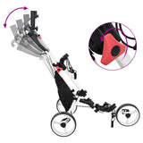 Golf Trolley Manual Black and White 100 x 69 x 114 cm Aluminium 42033590