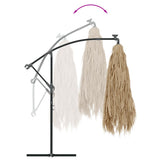 Garden Parasol with with LEDs and Steel Pole Brown 269x269x235 cm 4005087