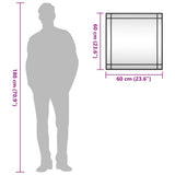 Wall Mirror Black 60x60 cm Square Iron 358635