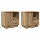 Bedside Cabinet with Drawer 2 pcs Artisan Oak 50 x 34.5 x 50 cm 869593