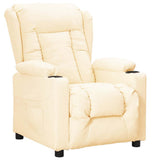 Recliner Chair Cream Faux Leather 339071