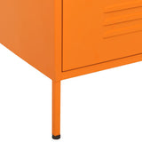 Chest of Drawers Orange 80x35x101.5 cm Steel 336201