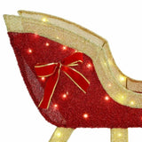 Reindeer Pull Sleigh Warm white 151 x 28 x 128.5 cm Fabric 42019082
