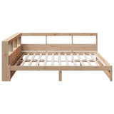 Bookcase Bed without Mattress 200x200 cm Solid Wood Pine 3324344