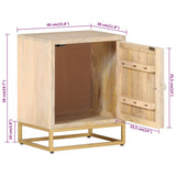 Bedside Cabinet 40x30x50 cm Solid Wood Mango and Iron 372009