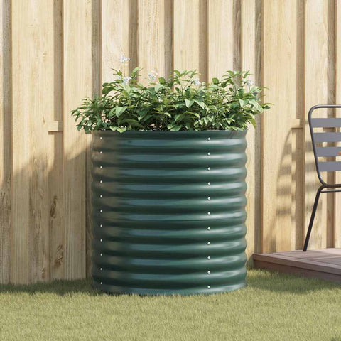 Garden Raised Bed Green 80 x 80 x 81 cm Steel 42008126