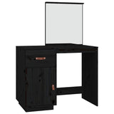 Dressing Table Black 95x50x134 cm Solid Wood Pine 820091