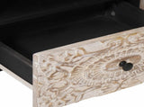 TV Cabinet with Door White 105 x 33.5 x 46 cm Solid Mango Wood 4018382