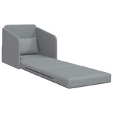 Folding Sofa Bed Light Grey 65 x 80 x 83 cm Fabric 42030494