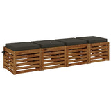 Seat Cushions SOEST 4 pcs 100% Polyester Anthracite 944565