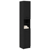 Bathroom Cabinet Black oak 32 x 34 x 188.5 cm Engineered Wood 862097