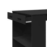 ZNTS Bar Table Black 102x70x103.5 cm Engineered Wood 3309322