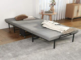 90cm190cm Folding Bed with 6cm Memory Foam Mattress, Adult Single Portable Bed on Wheels, 204kg T6135P516311