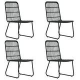 Dining Set Black Poly rattan 80cm x 80cm x 74cm Durable 3060244