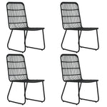 ZNTS 5 Piece Outdoor Dining Set Poly Rattan and Glass 3060244