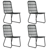 ZNTS 5 Piece Outdoor Dining Set Poly Rattan and Glass 3060244