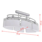 Ceiling Lamp with Ellipsoid Glass Shades for 6 E14 Bulbs 240989