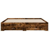 Bed Frame with Drawers without Mattress Smoked Oak 200x200 cm 3280360