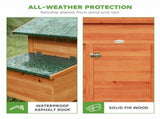 PawHut Chicken Coop, Wooden Hen House with Nesting Box, Pull-Out Tray, Sliding Window, Waterproof T3398P555003