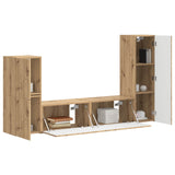 TV Cabinet Set Wall-mounted 4 pcs Artisan Oak Engineered Wood 3409032