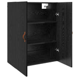 Wall Cabinet Black Oak 69.5 x 34 x 90 cm Engineered Wood 879509