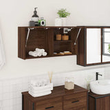 Bathroom Wall Cabinet Brown Oak 80x25x40 cm Engineered Wood 860091