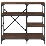 ZNTS Baker's Rack Brown Oak 90x40x84 cm Engineered Wood and Metal 845425