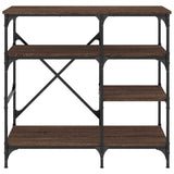 ZNTS Baker's Rack Brown Oak 90x40x84 cm Engineered Wood and Metal 845425