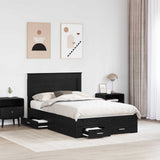 Bed Frame with Drawer with Headboard Manual Engineered Wood 3410327