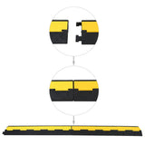 Cable Protector Ramps 4 pcs 2 Channels Rubber 101.5 cm 142835