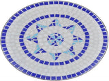 Patio Furniture Blue and White Powder-coated iron and ceramic tile 271771