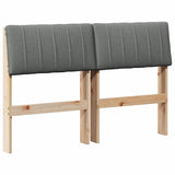 Upholstered Headboard Dark Grey 120 cm Solid Pine Wood 879240