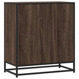 Sideboard Brown Oak 68x35x76 cm Engineered Wood and Metal 848978