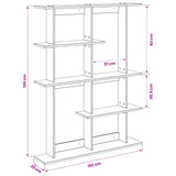 Wall Shelving Unit Grey 102 x 20 x 130 cm Engineered Wood 8012057