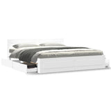 Bed Frame with Headboard without Mattress White 180x200 cm Super King 3295541