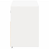 TV Wall Cabinet with LED Lights White 100x31x45 cm 852334