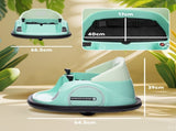 360&deg Rotation Kids Bumper Car, 12V Waltz Car with Remote Control, Dual Joystick, Music, Lights, T3398P348434