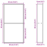 Shower Niche Matt Black 32x62x9 cm Stainless Steel 4005134