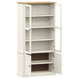 Glass Display Cabinet VIGO White 85x35x170 cm Solid Wood Pine 353194
