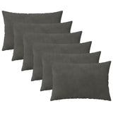 Cushion with Pillow HEERLEN 6 pcs Dark Grey Velvet 924968