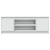 TV Cabinet with LED White 139.5x34x50 cm Engineered Wood 852194