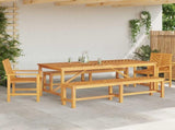 Garden Dining Set 5 pcs Brown Solid Acacia Wood 3154118