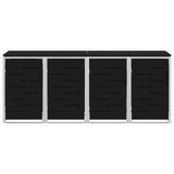 Wheelie Bin Storage Black 276 x 77.5 x 112.5 cm Stainless Steel 3422239