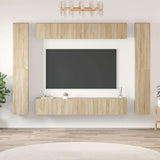 10 Piece TV Cabinet Set Sonoma Oak Engineered Wood 3078980