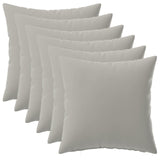 Cushion with Pillow HEERLEN 6 pcs Grey Polyester 927140