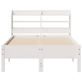 Bed Frame without Mattress White 90x200 cm Solid Wood Pine 3306898