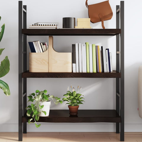 ZNTS Wall Shelf Dark Brown 80x40x cm Treated Solid Wood Oak 363787